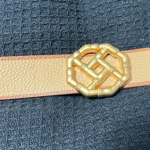 J. McLaughlin Reversible Brown Belt with Gold Buckle - Picture 6 of 12